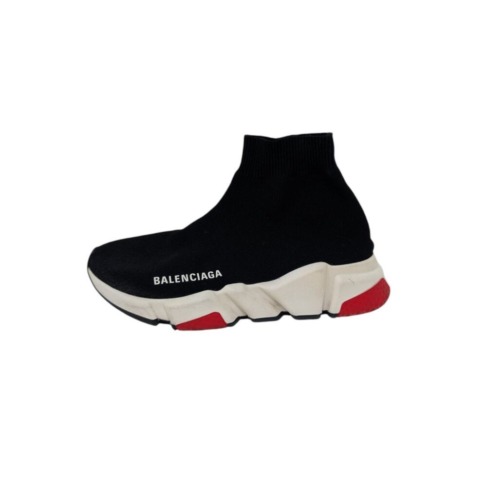 Balenciaga Speed Trainer Sock Sneakers Black Red White EU 35